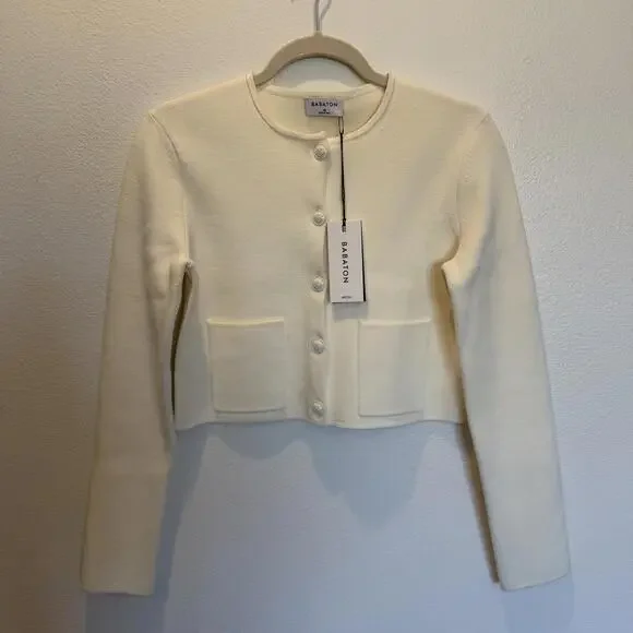 SOLD: Aritzia Babaton Cropped Notable Cardigan - Picture 1 of 3